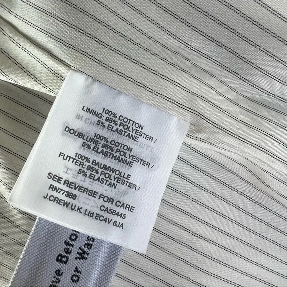 J. Crew Campbell Blazer Skinny Stripe Cotton Size 10 - Picture 5 of 5